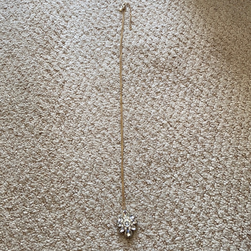 JCrew long crystal necklace